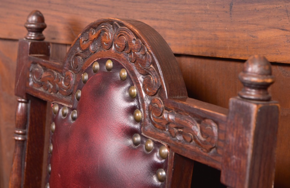 Set of 6 Edwardian Oak Chairs View VIII