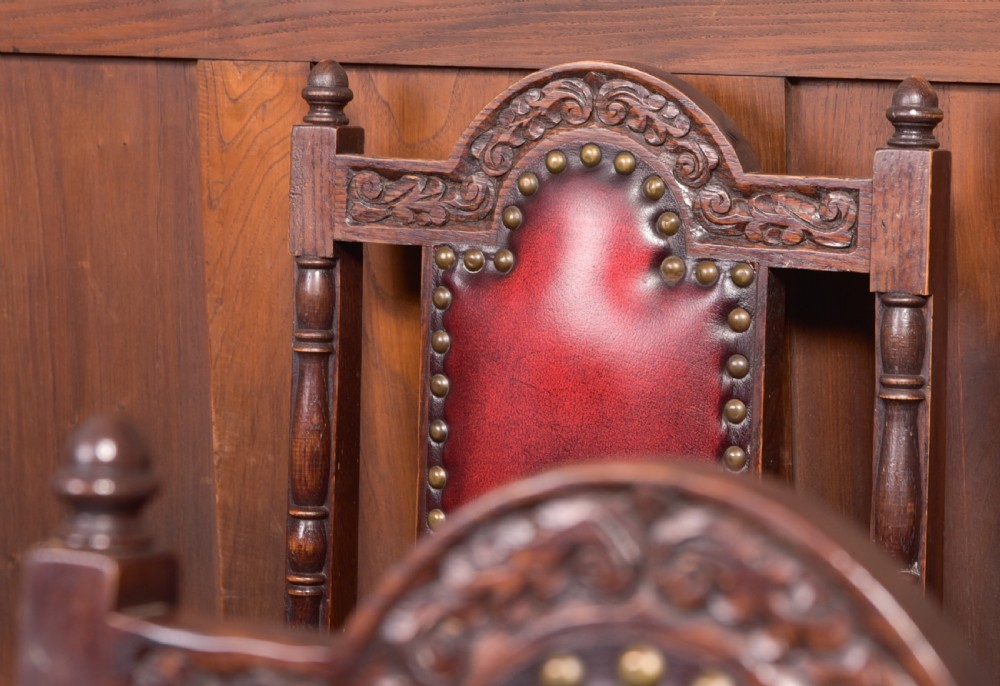 Set of 6 Edwardian Oak Chairs View XIV
