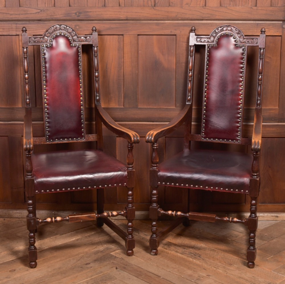 Set of 6 Edwardian Oak Chairs View XVI