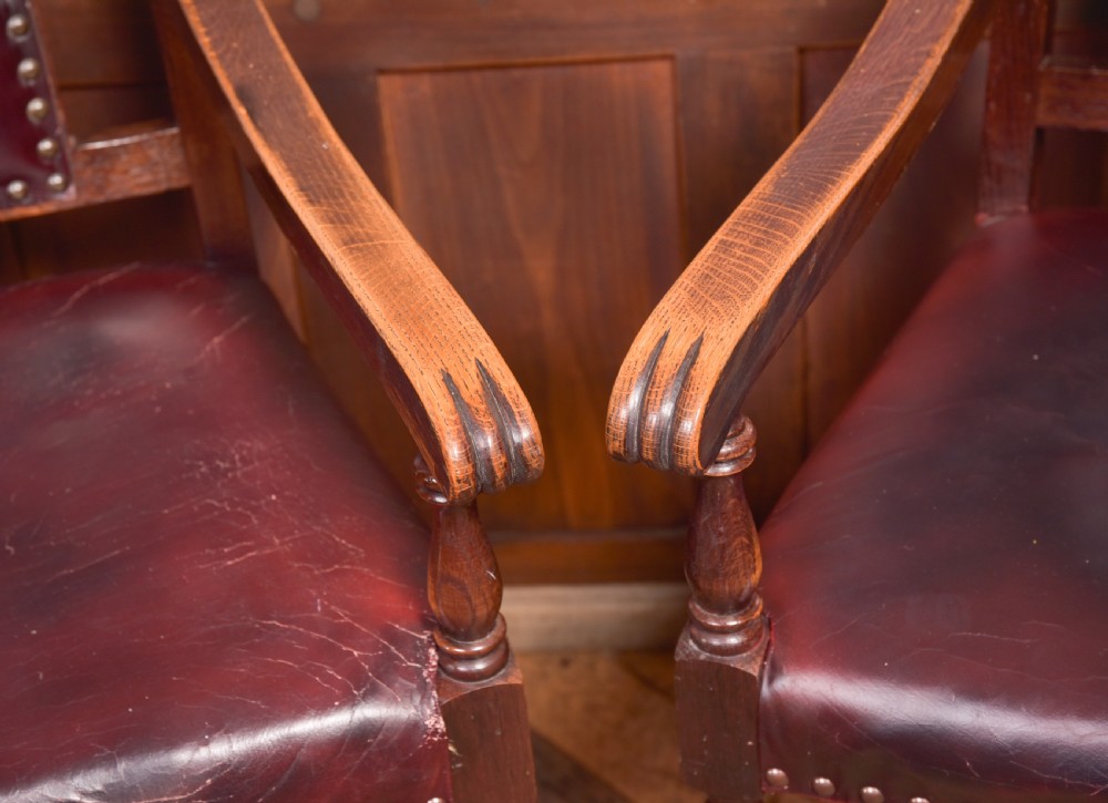 Set of 6 Edwardian Oak Chairs View XVII