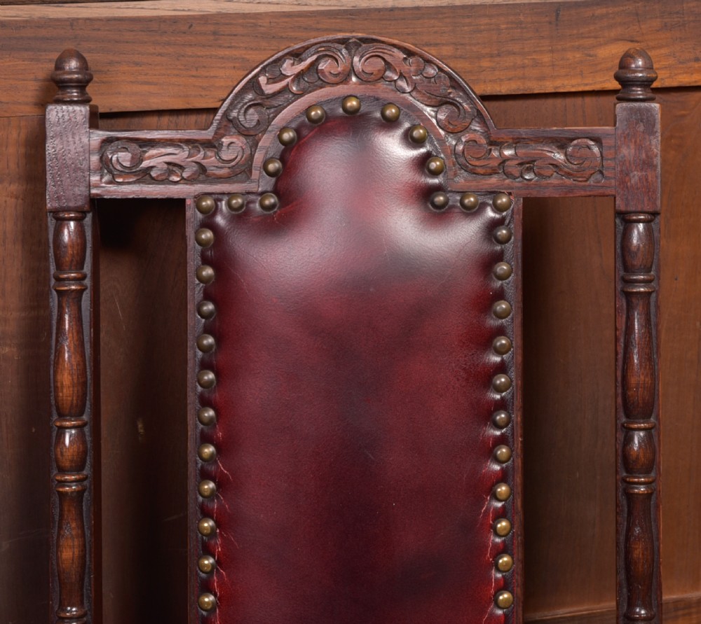 Set of 6 Edwardian Oak Chairs View XX