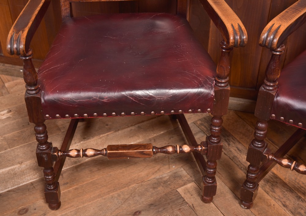 Set of 6 Edwardian Oak Chairs View XXI