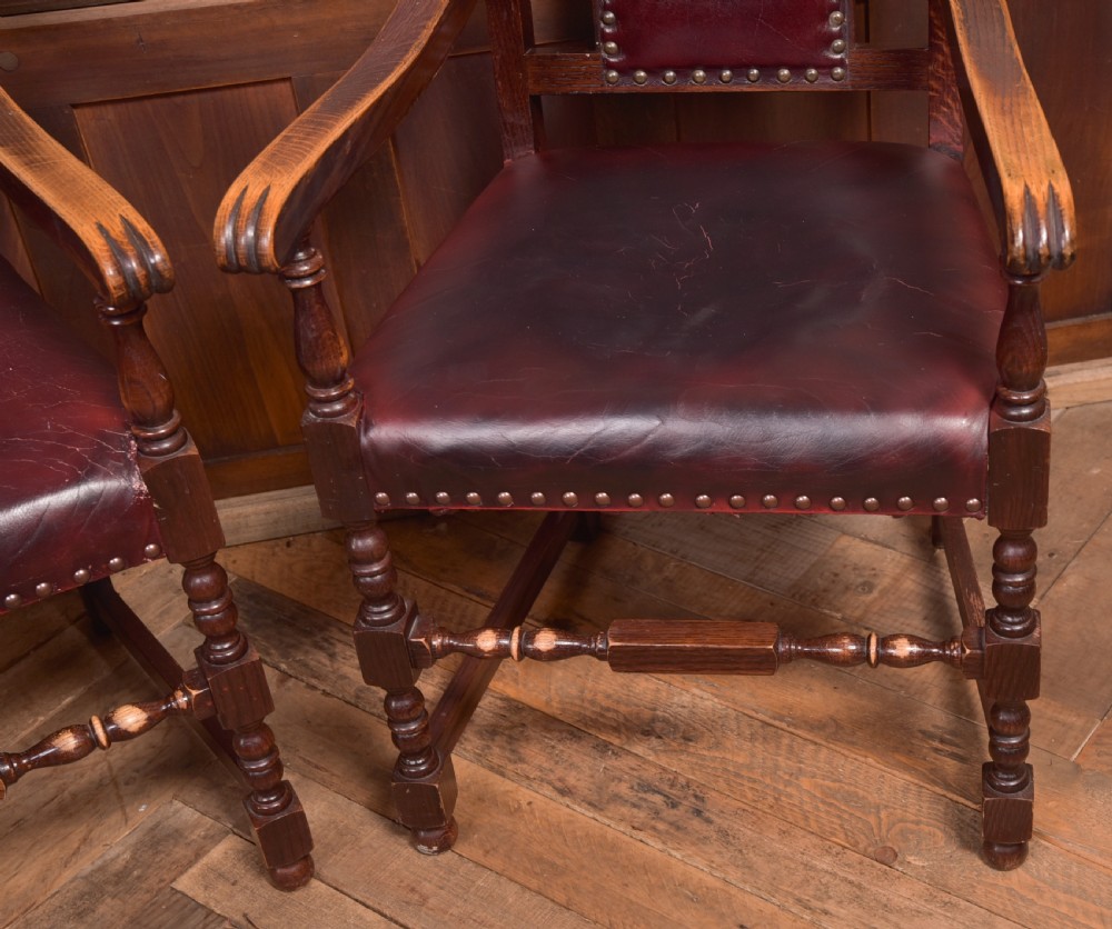 Set of 6 Edwardian Oak Chairs View XXII