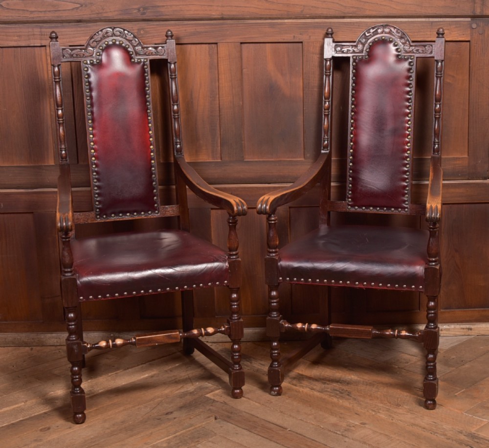 Set of 6 Edwardian Oak Chairs View XXIII