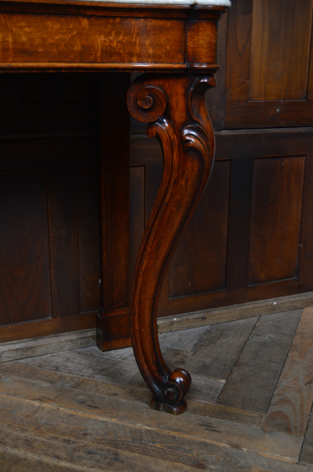 Victorian Marble Top Console Table View IX