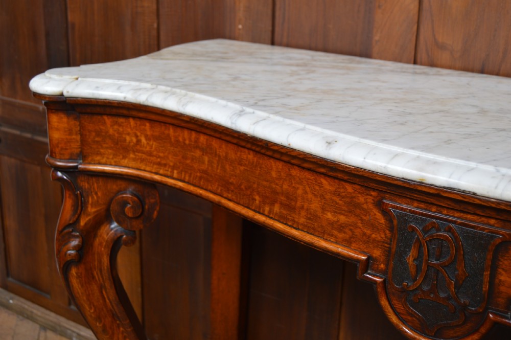 Victorian Marble Top Console Table View X