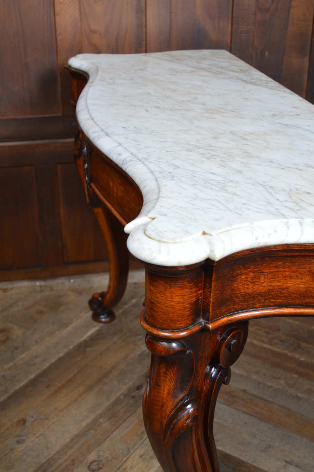 Victorian Marble Top Console Table View XIV