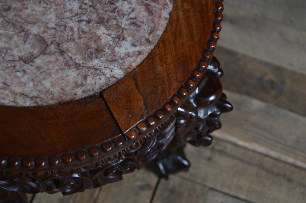 Chinese Marble Top Vase Stand View VI