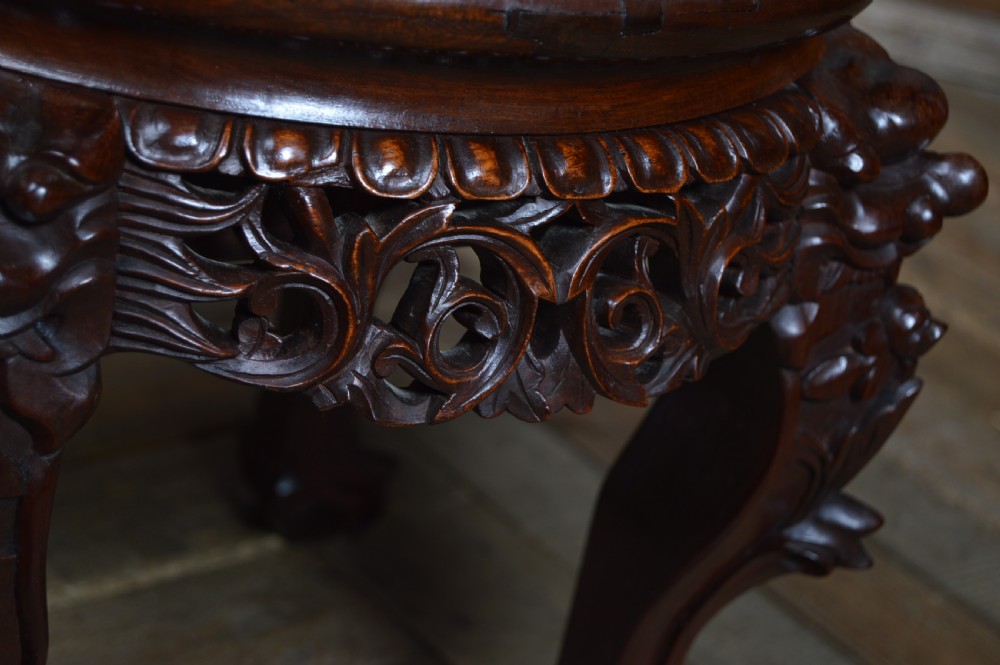 Chinese Marble Top Vase Stand View VIII
