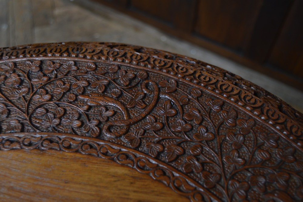 Victorian Burmese Padouk Tilt Top table View XIII