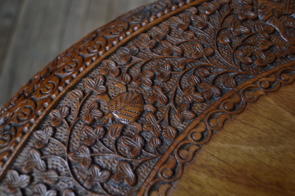 Victorian Burmese Padouk Tilt Top table View XIV