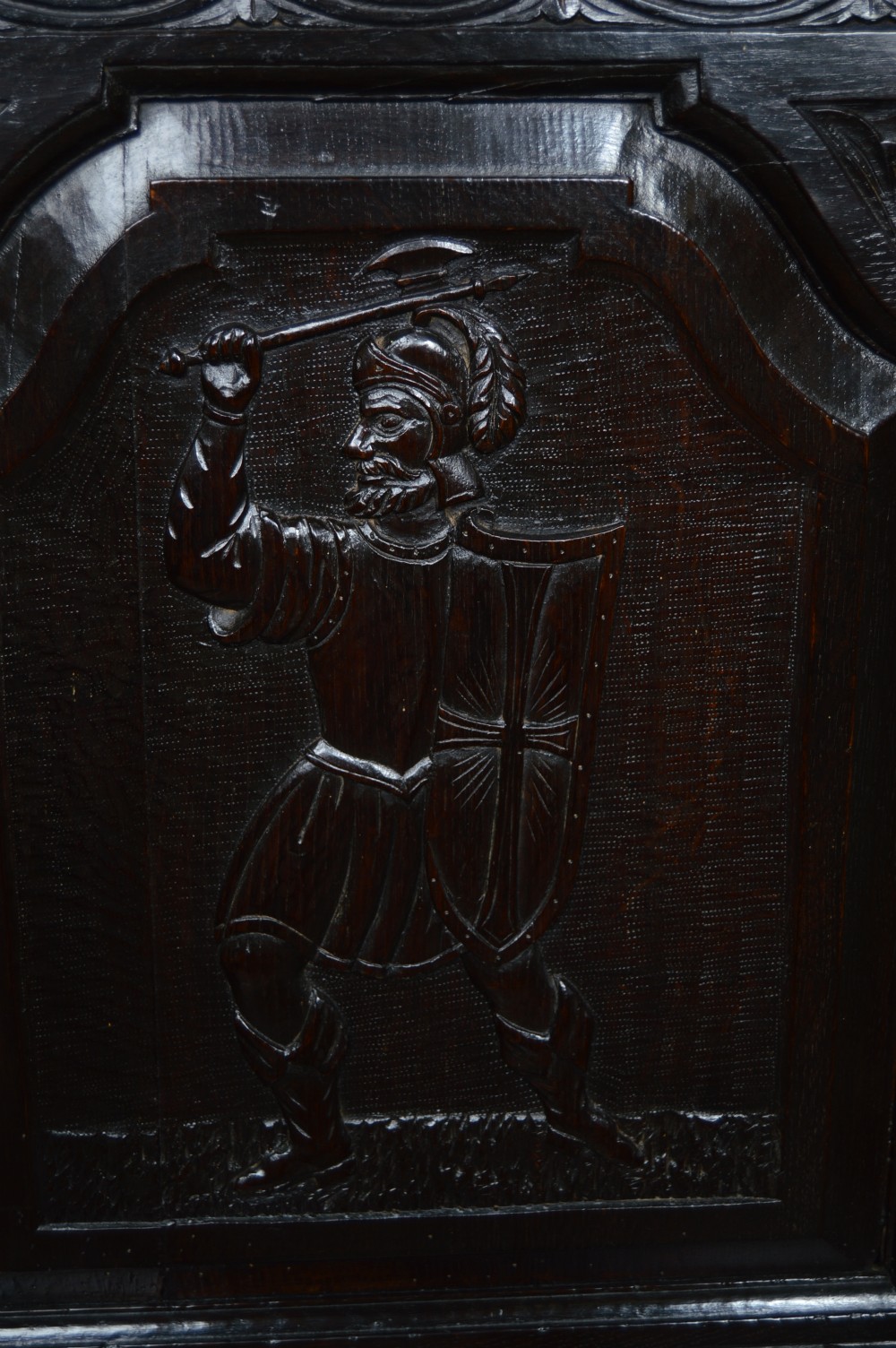 18th Century Oak Hall Seat/ Settle View V