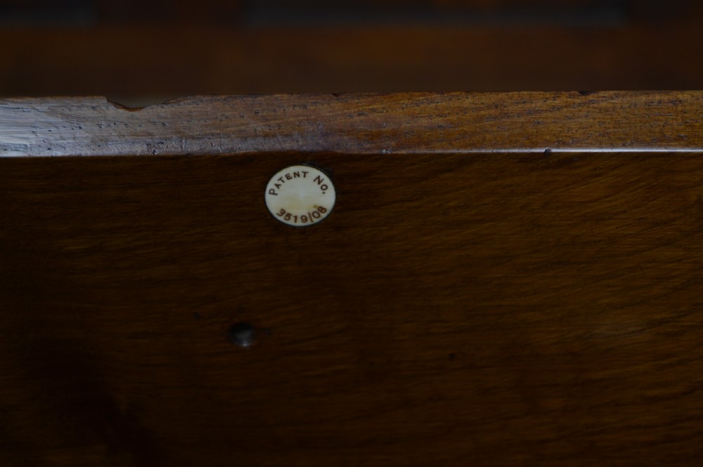 Edwardian oak writing box / cabinet View VII