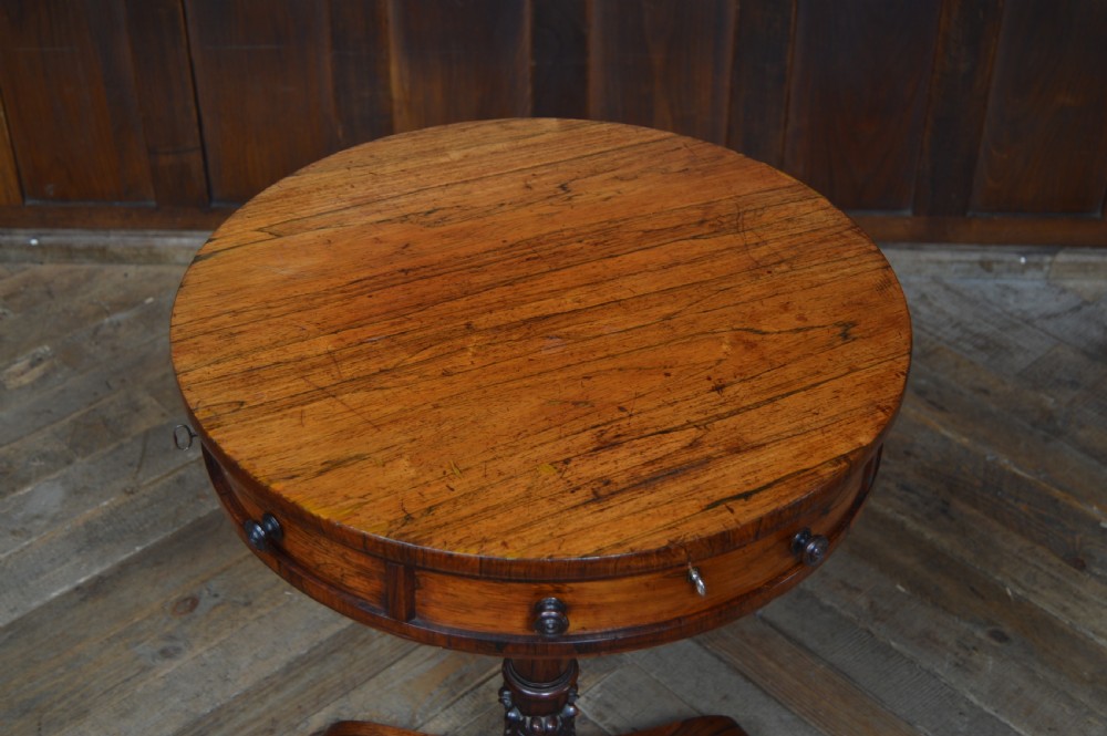 Victorian Rosewood Drum Table View II