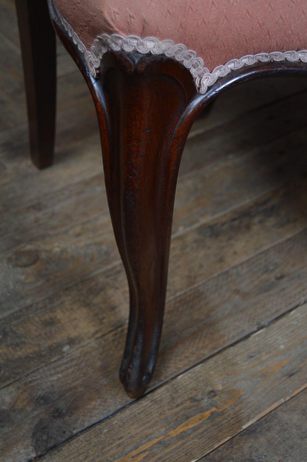Pair of Victorian Mahogany Balloon Back Chairs View IV