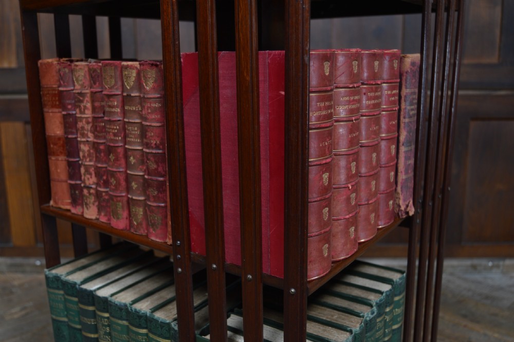 Edwardian Mahogany Revolving Bookcase View VII