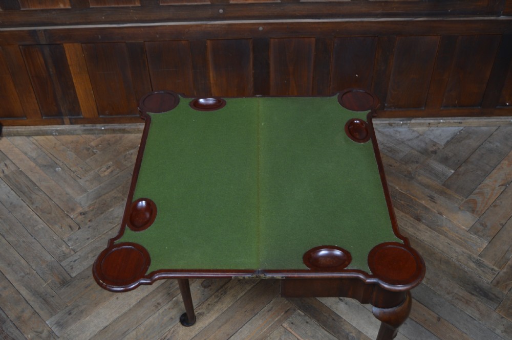 Mahogany Fold-over Card/ Game Table View XII