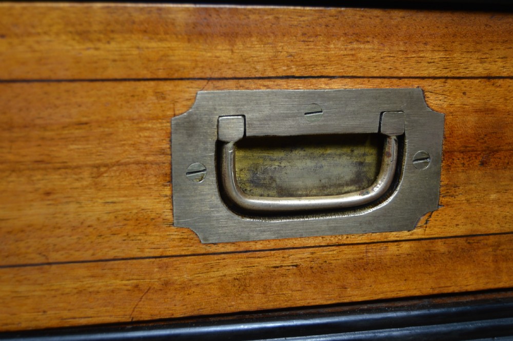 Camphor Wood Campaign Secretaire Chest  View III