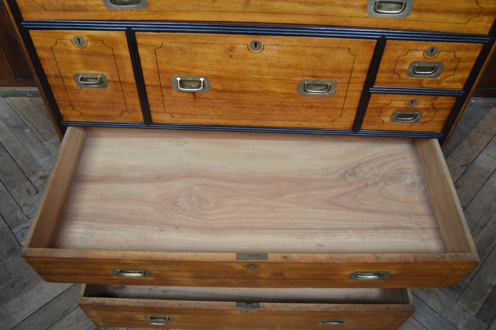 Camphor Wood Campaign Secretaire Chest  View IX