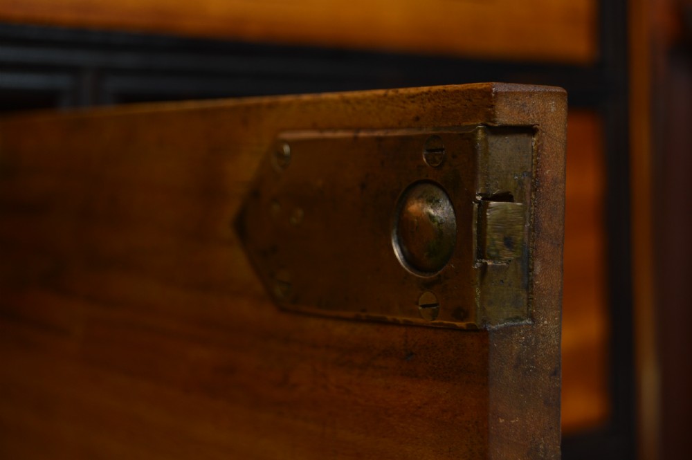 Camphor Wood Campaign Secretaire Chest  View XV