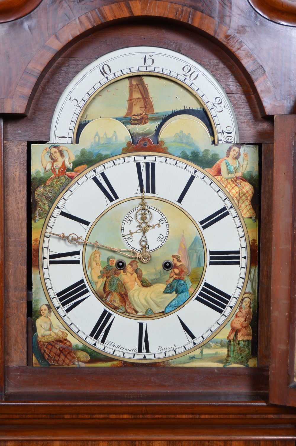 H Butterworth Mahogany Long Case/ Grandfather Clock View VI