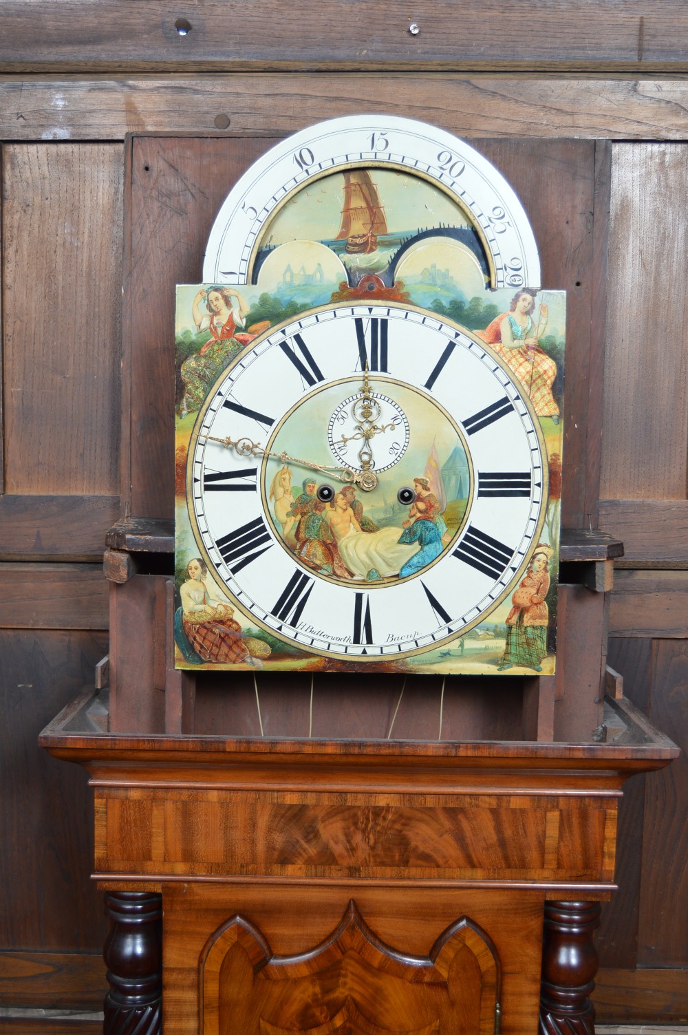 H Butterworth Mahogany Long Case/ Grandfather Clock View XXII