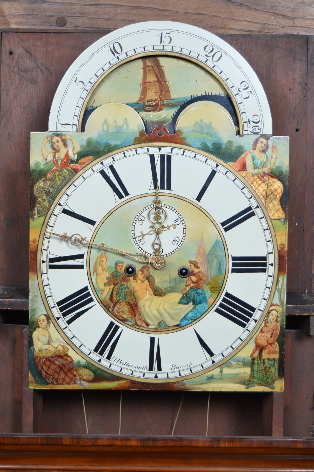 H Butterworth Mahogany Long Case/ Grandfather Clock View XXIII