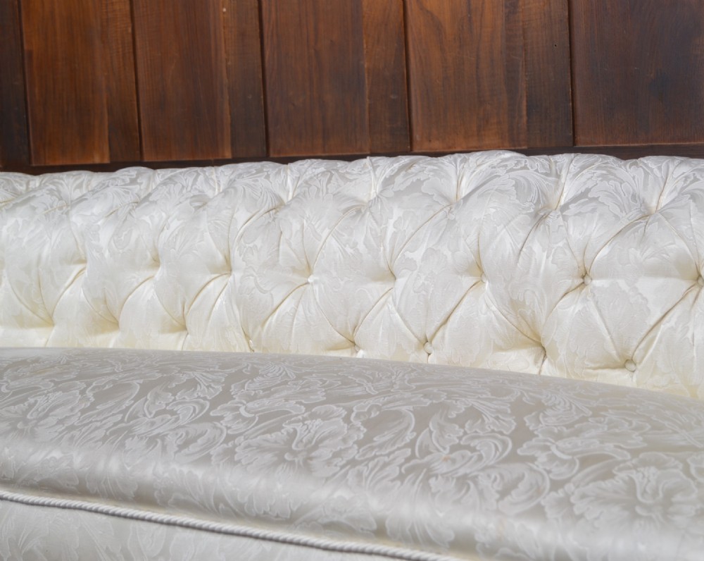 Victorian Oak Damask Sofa View X