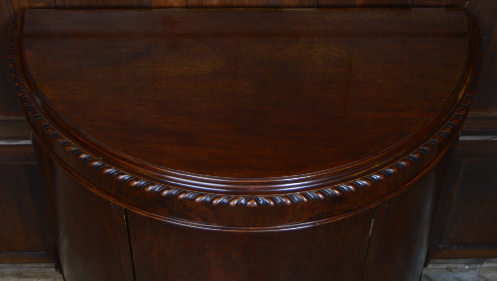 Edwardian Mahogany Demi-Lune  Sideboard /Side  Cabinet View IV
