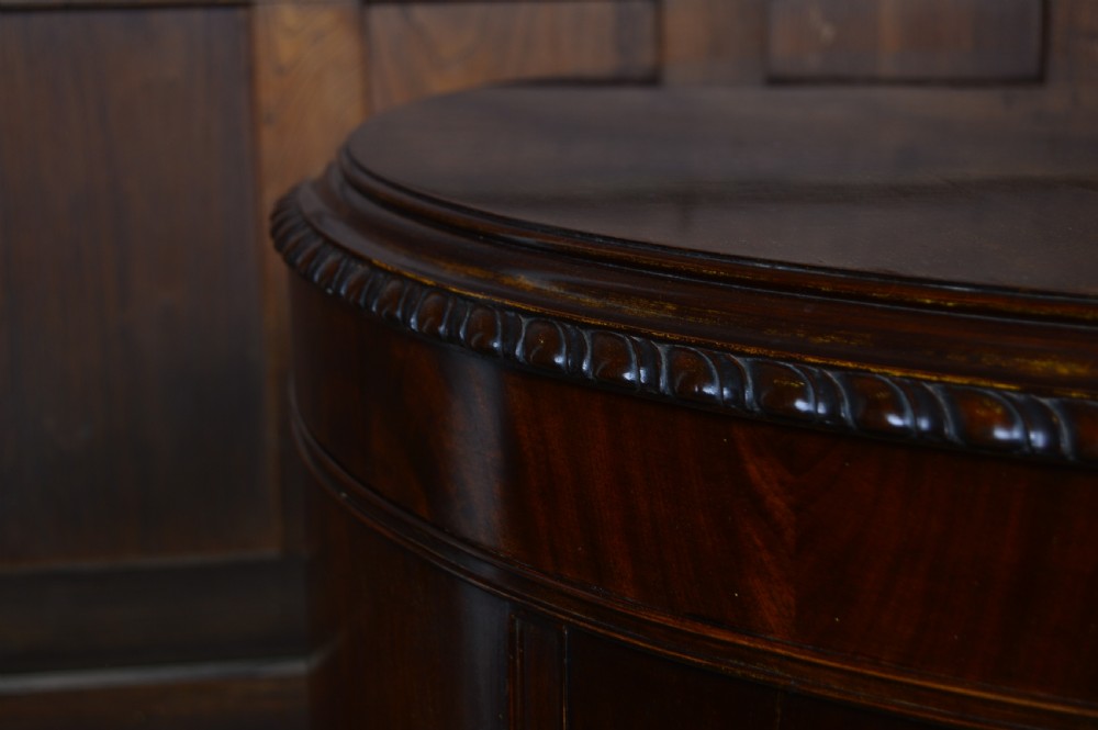 Edwardian Mahogany Demi-Lune  Sideboard /Side  Cabinet View XII