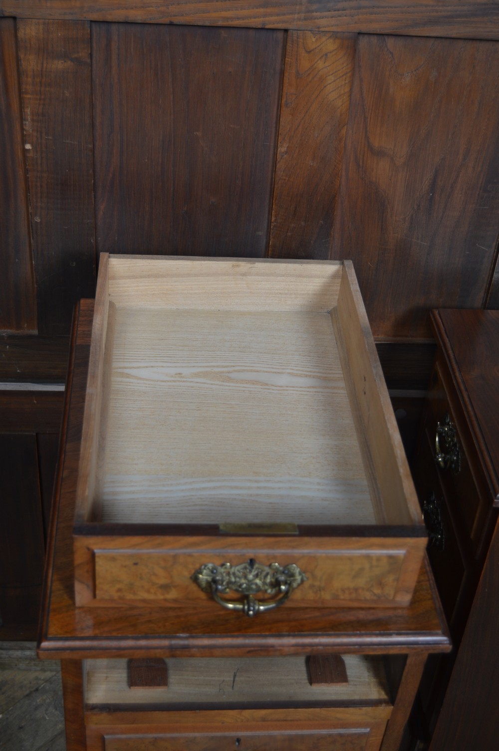 Pair of Victorian Walnut Bedside Drawers View XII