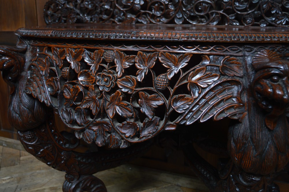 Padouk Demi-lune Console Table View VI