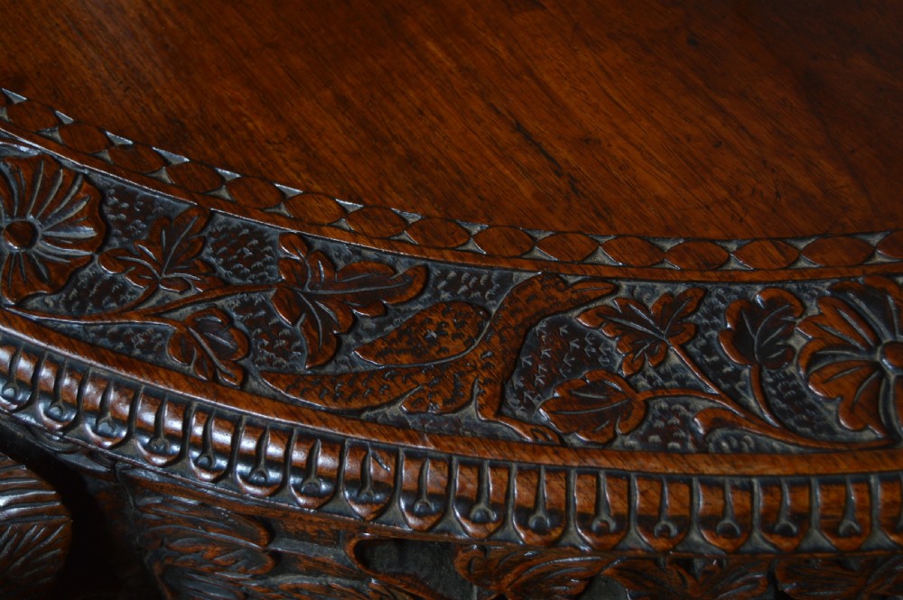 Padouk Demi-lune Console Table View X