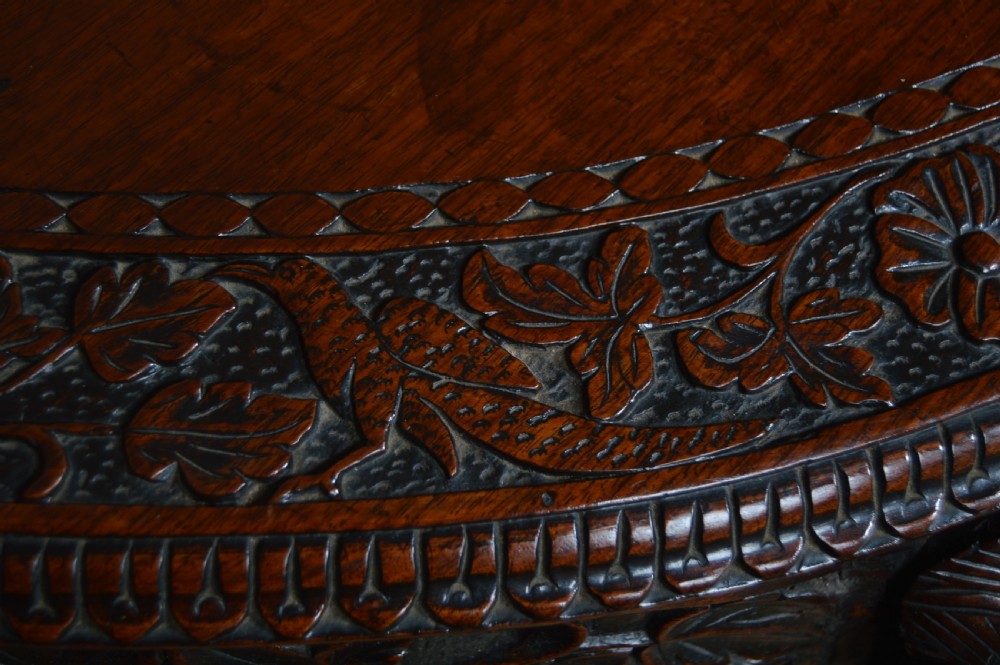 Padouk Demi-lune Console Table View XII