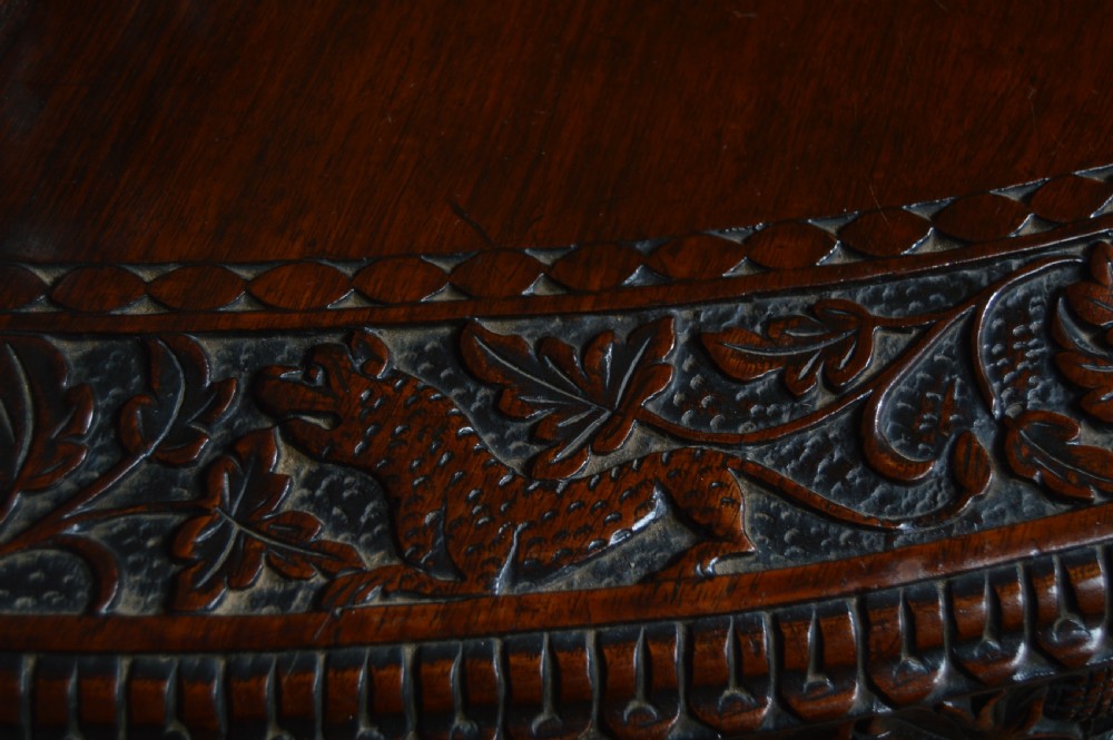 Padouk Demi-lune Console Table View XIII