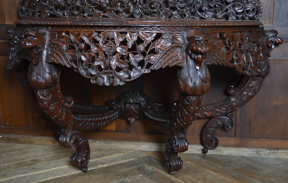 Padouk Demi-lune Console Table View XIV