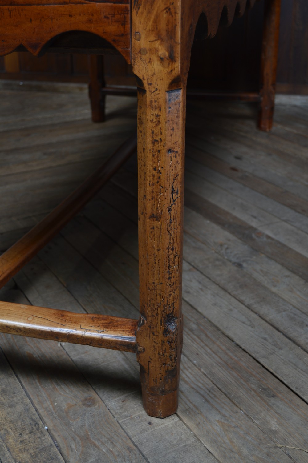French Chestnut Farm House Kitchen Table View X