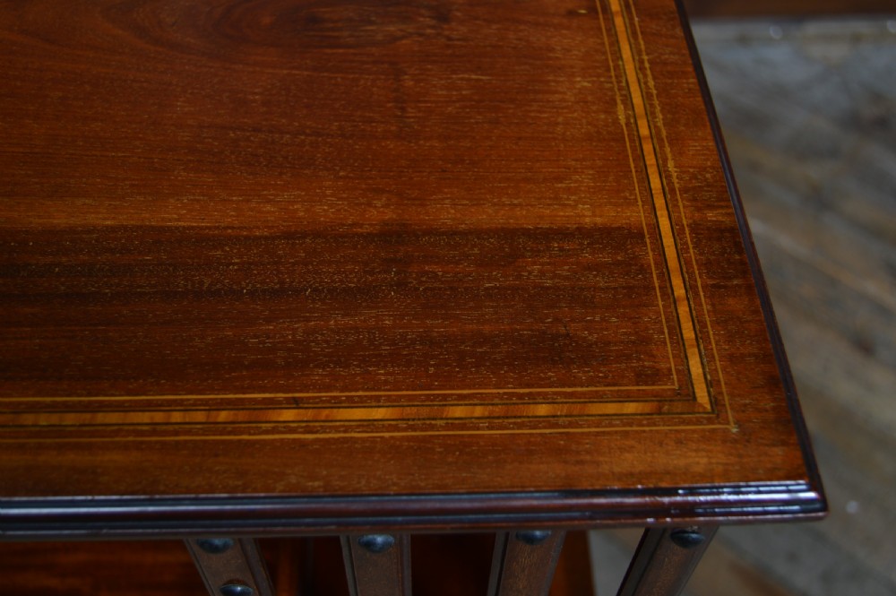 Edwardian Mahogany Revolving Bookcase View V