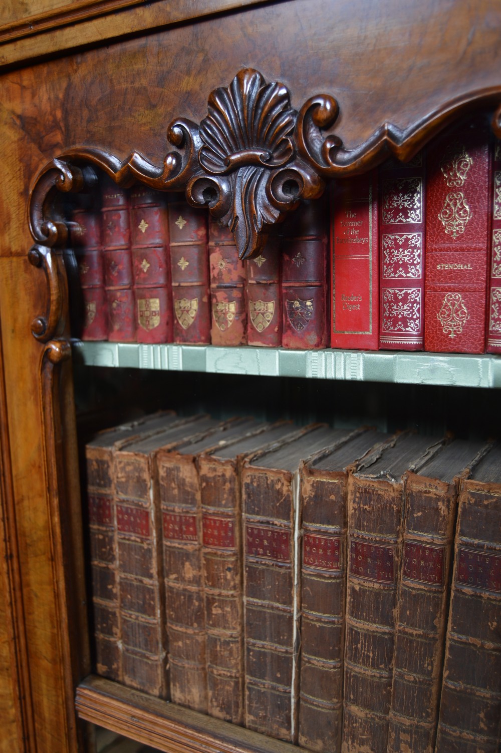 French Walnut Bookcase / Display Cabinet View XIV
