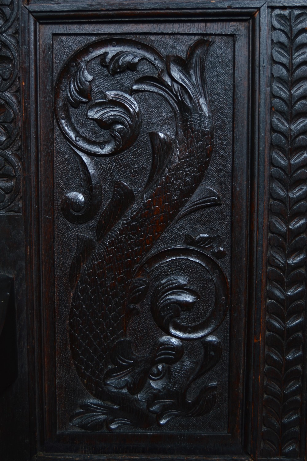 Victorian Oak Monk Bench / Settle View IV