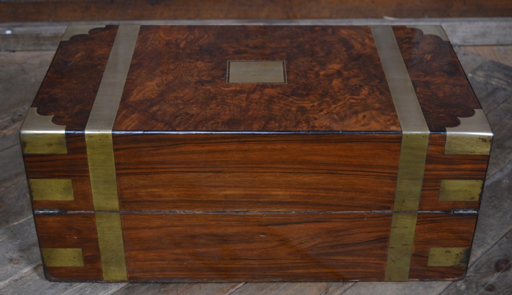 Edwardian Walnut Writing Slope View XI