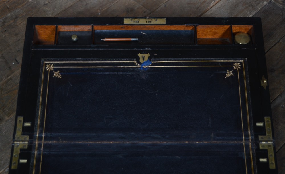 Edwardian Walnut Writing Slope View XIV