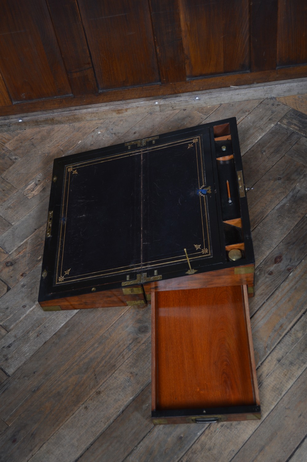 Edwardian Walnut Writing Slope View XXIV