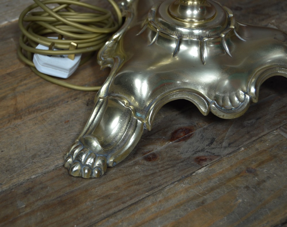 Edwardian Brass Floor Standing Lamp View VI