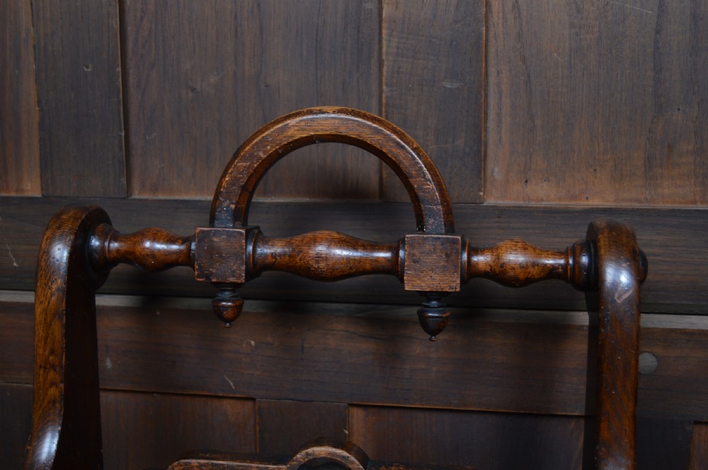 Pair of Victorian Oak Hall Chairs View VIII