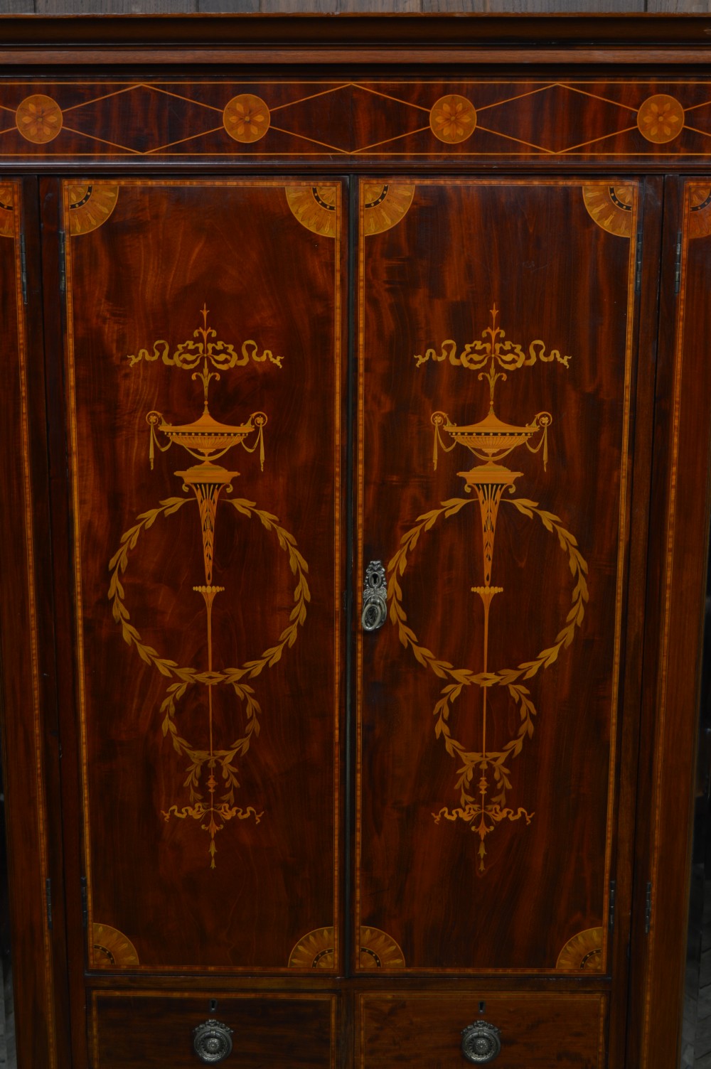 Edwardian Mahogany Wardrobe View IV