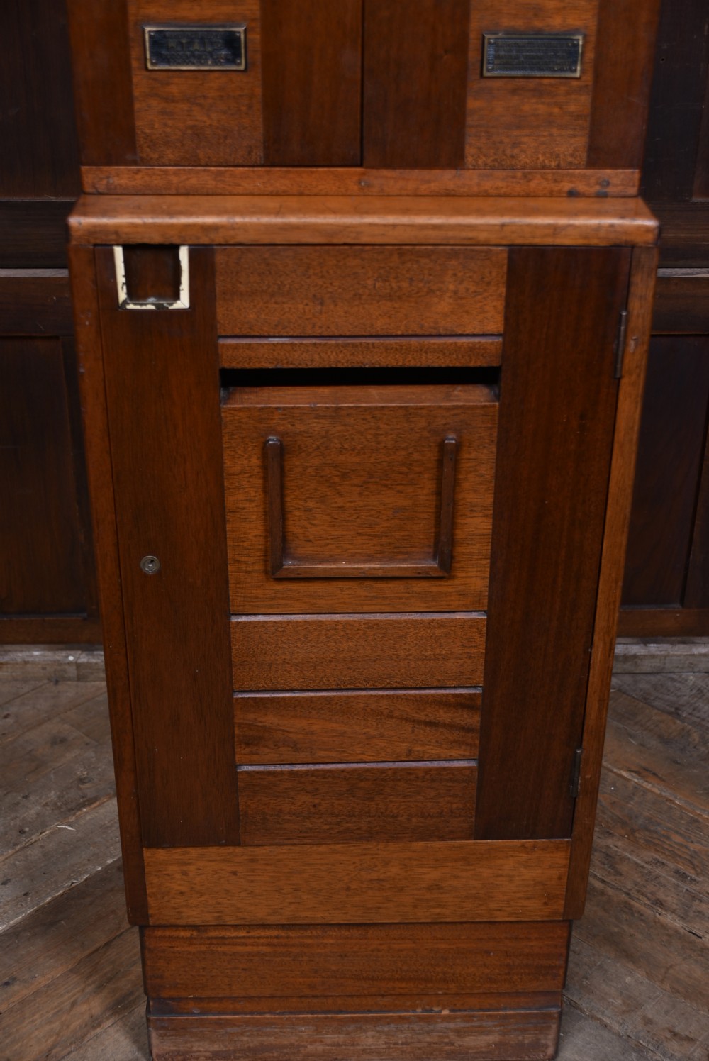Vintage Mahogany Post Box and Stamp Vending Machine View VI
