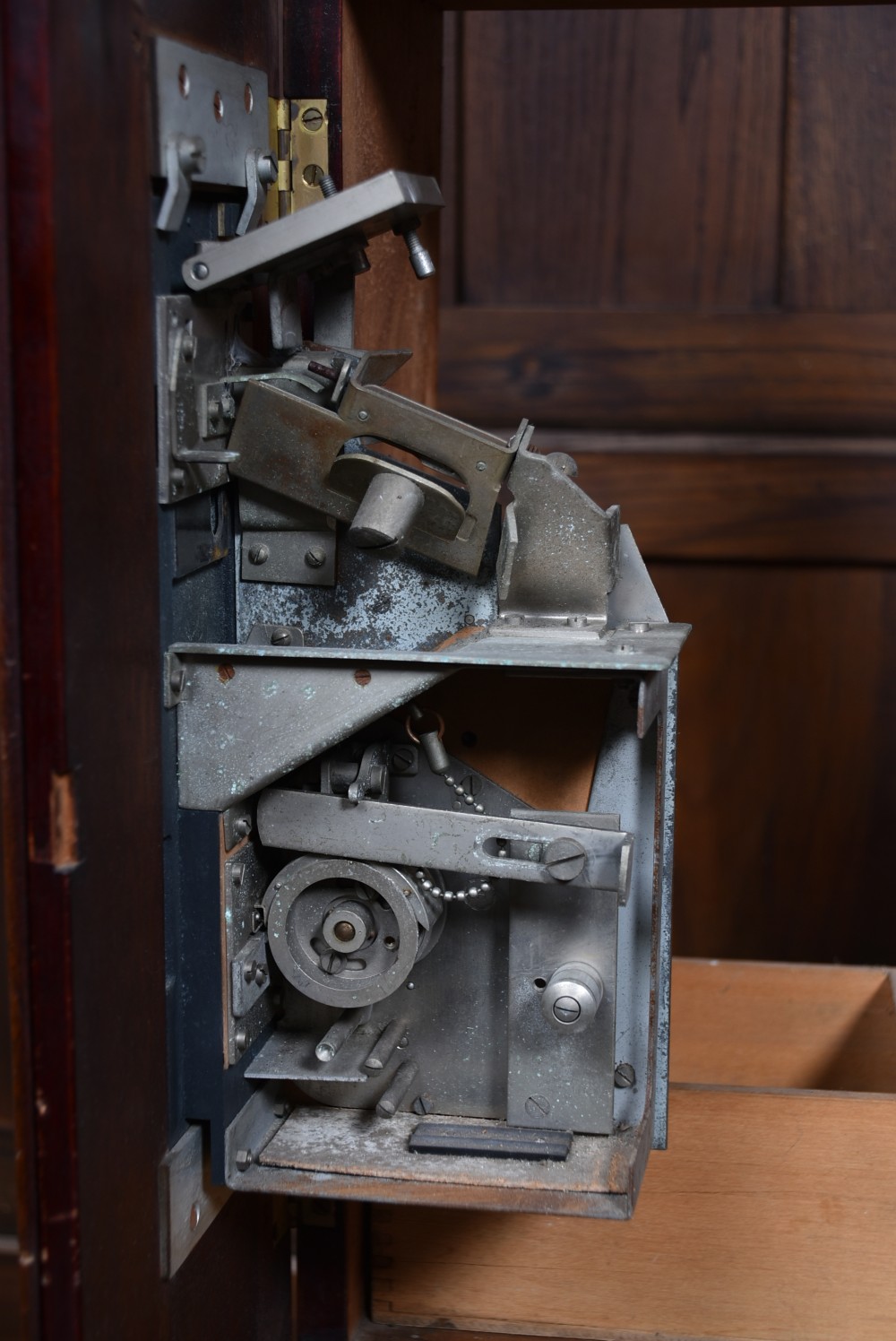 Vintage Mahogany Post Box and Stamp Vending Machine View XVII