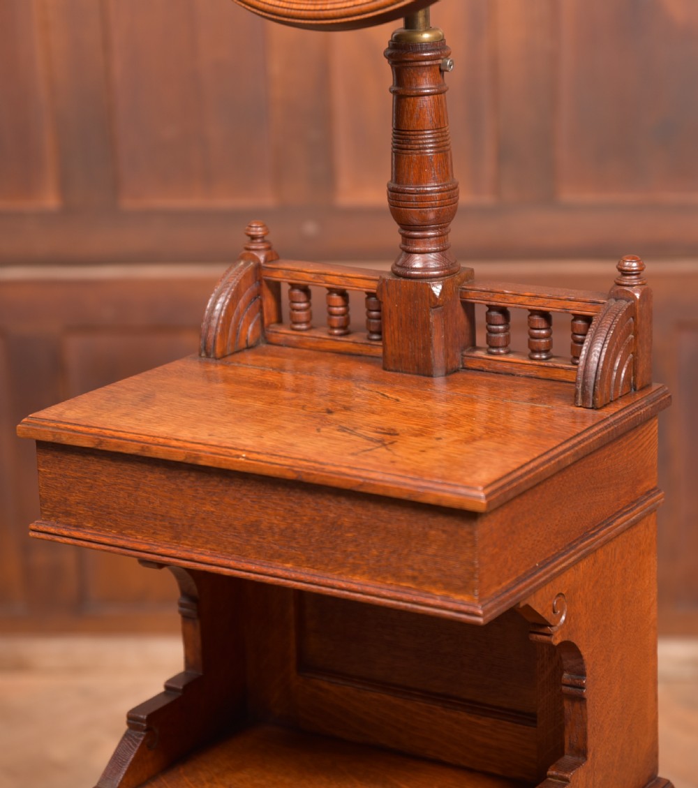 Edwardian Oak Shaving Stand View IV