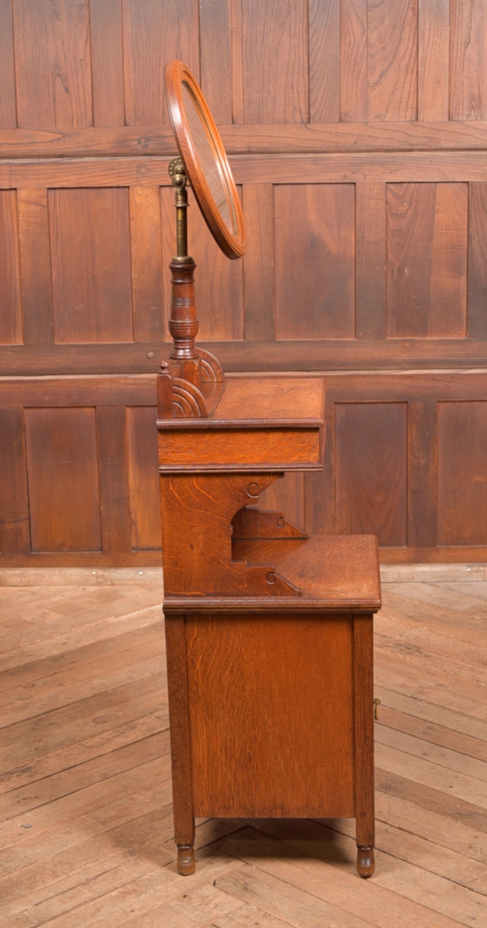 Edwardian Oak Shaving Stand View VII